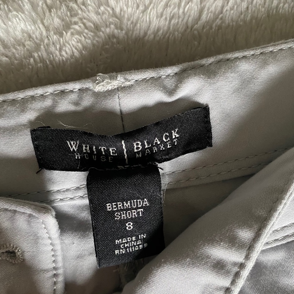 White House black market- Gray Bermuda shorts